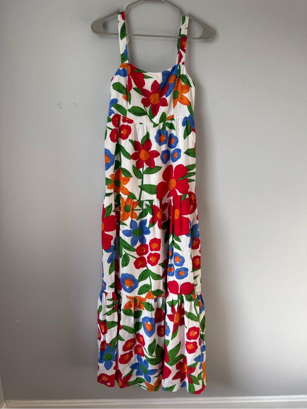 Skies Are Blue Floral Tiered Maxi Dress Long Dress Fancy Multi Color Size XS